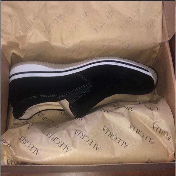 NEW Alegria Mens Aaron Black Suede Shoes main image 3